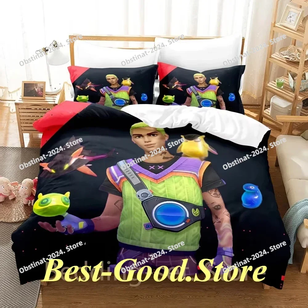 

2024 GEKKO VALORANT Bedding Set Printed Bed Set With Pillowcase Bed Duvet Cover Soft Single Double Queen Super King Size Bedroom