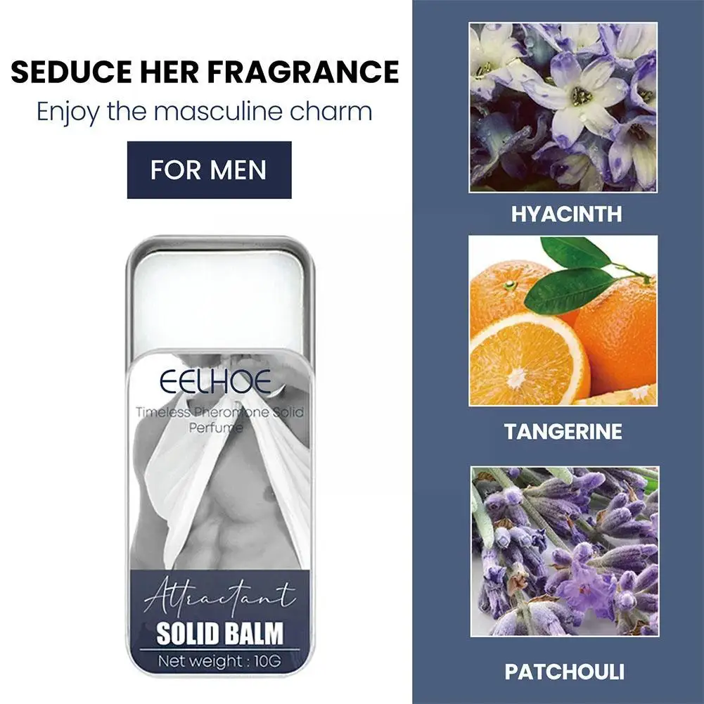 Portable Pheromone Balm Fragrance Women Men Attractant Natural Antiperspirant Fresh Body 10g Deodorant Balm Longlasti J4P5
