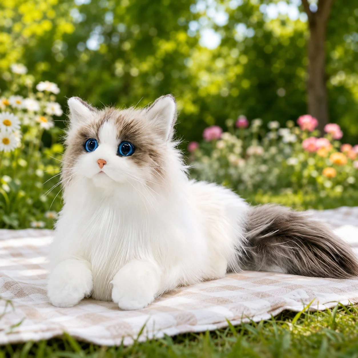 Lebensechte Plüsch Spielzeug Katze Weiche Simulation Katze Puppe Kinder Geschenk Ältere Begleiter Komfort Nette Haustier Modellierung Puppe – Detail 4
