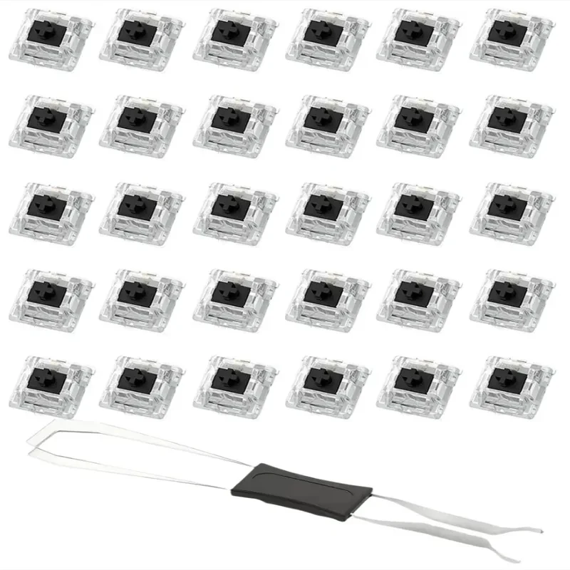 50/100pcs Mechanical Keyboard Switches Blue Black Red Brown Cross Stem Hot Swappable DIY Switch with Keycap Puller image 4