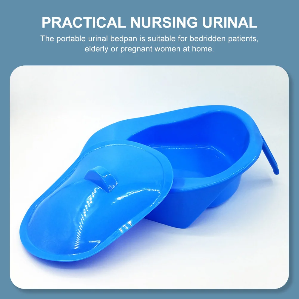 1 قطعة Bedpan مع غطاء تصميم احيط شديد التحمل للمرضى طريح الفراش المسنين النساء الحوامل المحمولة مبولة ناعمة غير لاصقة #6