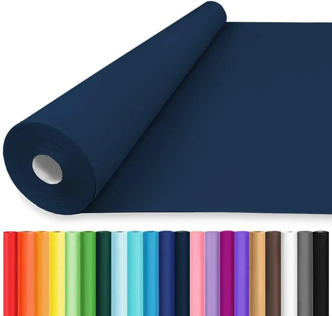 

Темно-синяя упаковочная бумага 48 x 2400 дюймов (200 дюймов), однотонная крафт-бумага для подарочной упаковки, доска объявлений, школьные принадлежности