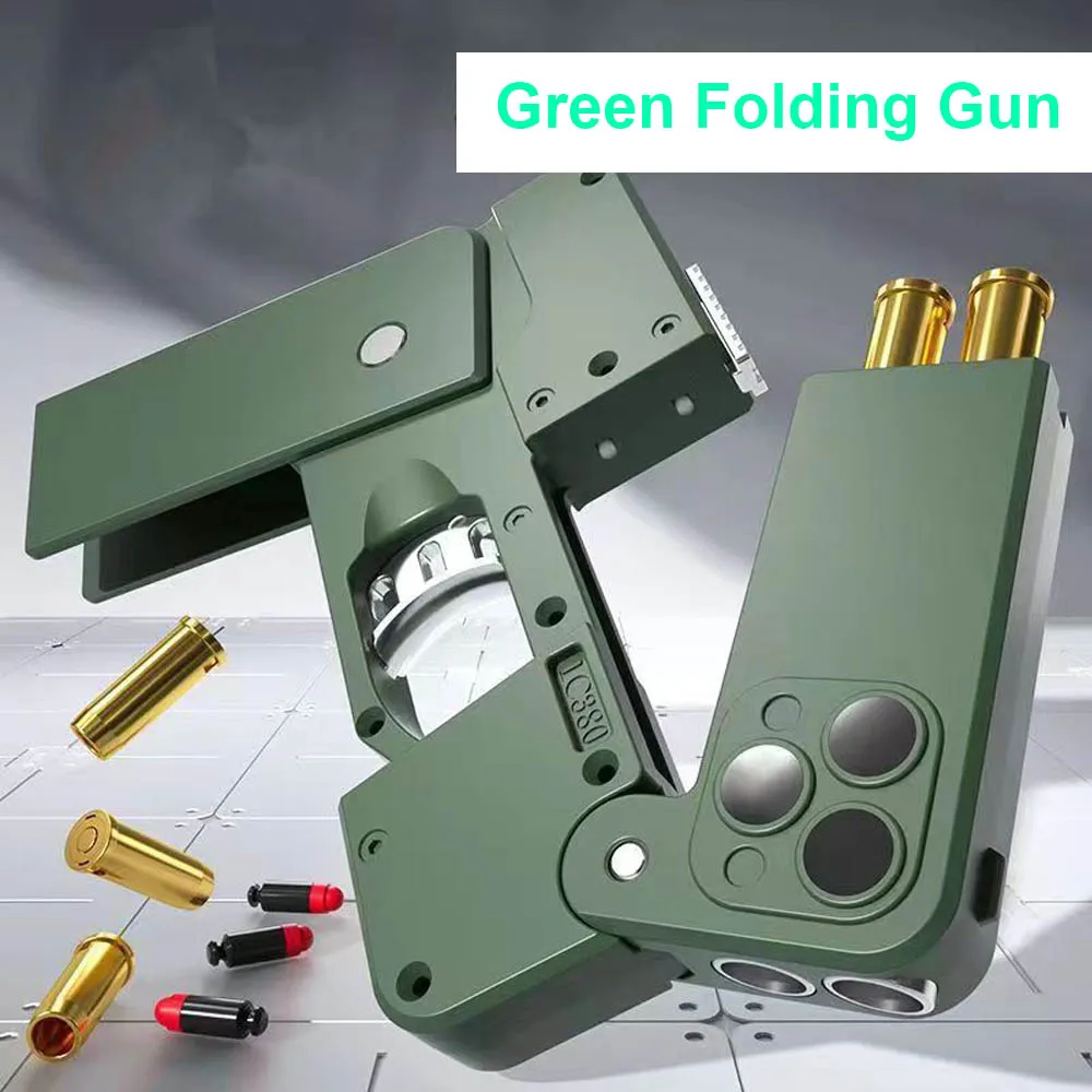 iPhone Folding Gun Soft Bullet Toy Gun Shell Ejecting Folding Mobile Phone TikTok Dropshipping