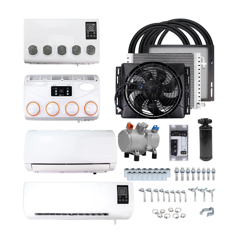 

Universal 12V 24V Wall-mounted Auto Electric Air Conditioning Compressor Evaporator Kit for Car A/C Conditioner Truck Tractor RV