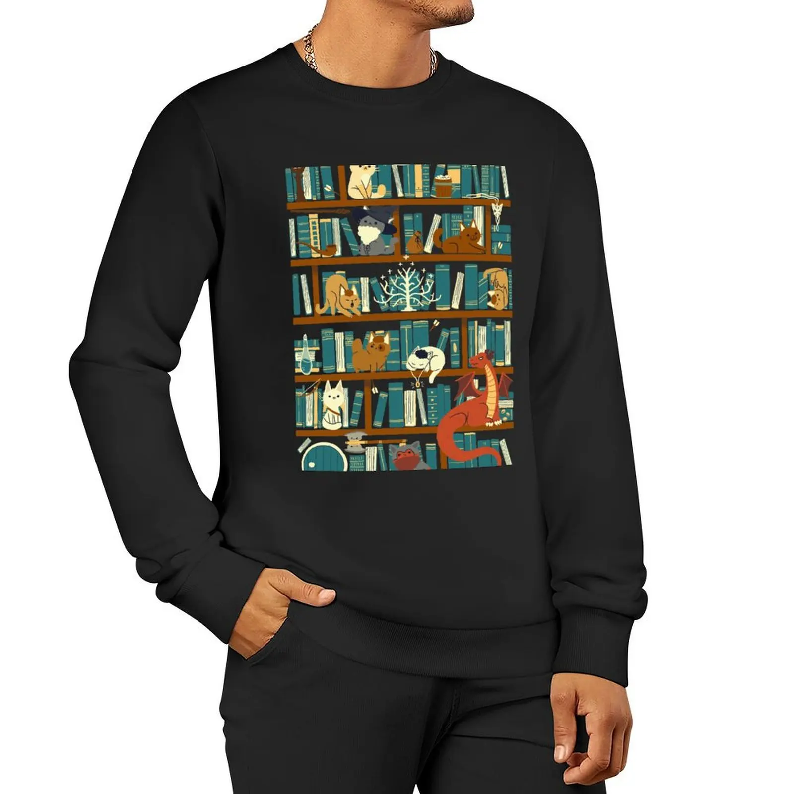 Library of the Ring Sweatshirt winter clothes sweatshirt