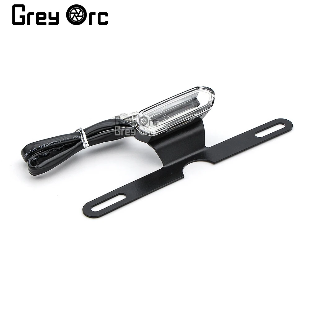 

For Harley Honda Yamaha Ducati Motorcycle LED Taillight Brake Light Mounting Bracket Universal License Plate LED Light