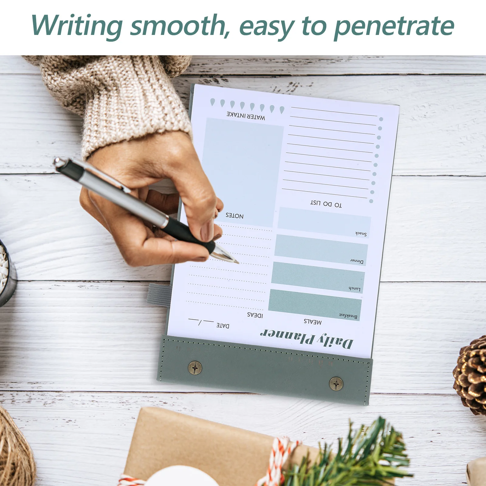 

Multifunctional A5 Planner Notebook Portable Daily Organizer for Work Meetings Smooth Writing Notepad Calendar Checklists