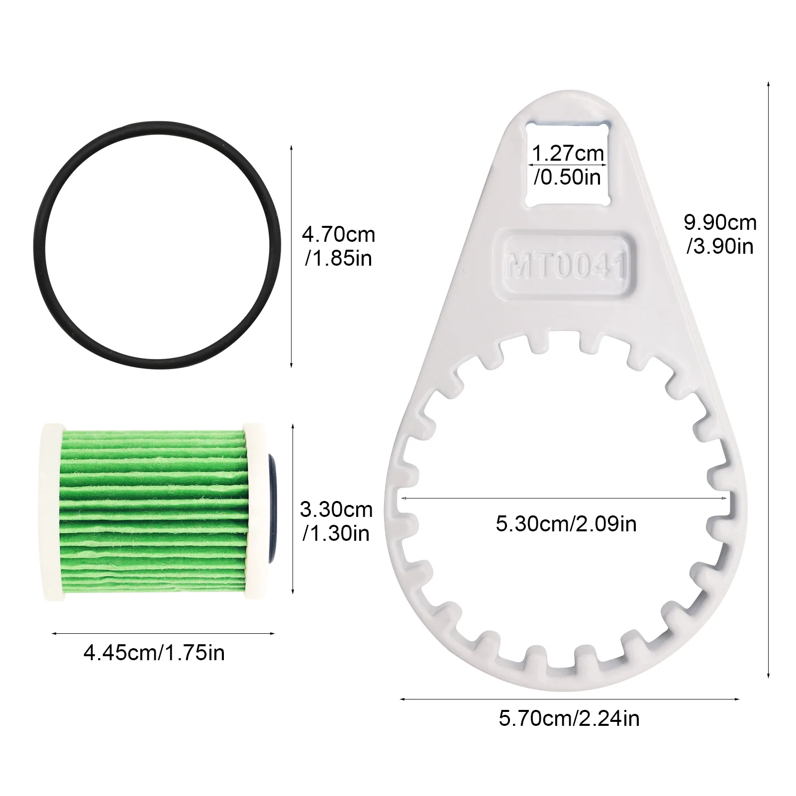 Fuel filter water separator wrench and 2 fuel filter elements with O-rings, suitable for Yamaha outboard 4-stroke engine,