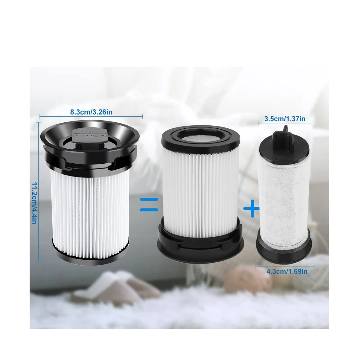 ตัวกรองสําหรับ TriFlex HX1 & Dog เครื่องดูดฝุ่นไร้สาย HEPA Vacuum Replacement Part No 11289902