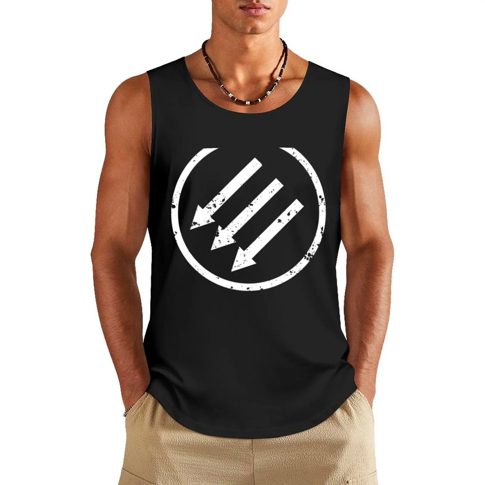 Iron Front Tank Top Men's gym t-shirts muscle t-shirt Men's gym