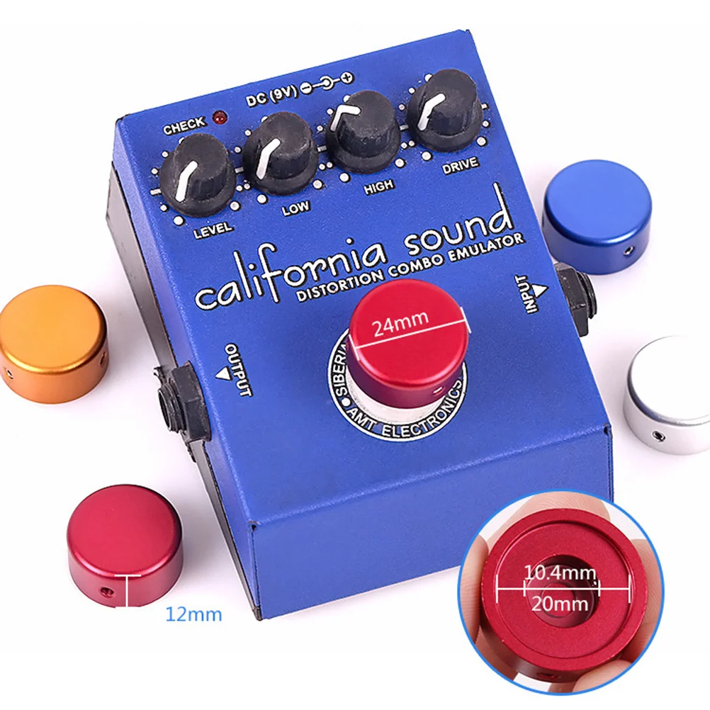 3 قطعة سبائك الألومنيوم تأثير دواسة قبعات الذهبي Footswitch القبعات العالية حصيرة مطاطية حماية لملحقات الغيتار الكهربائي دواسة