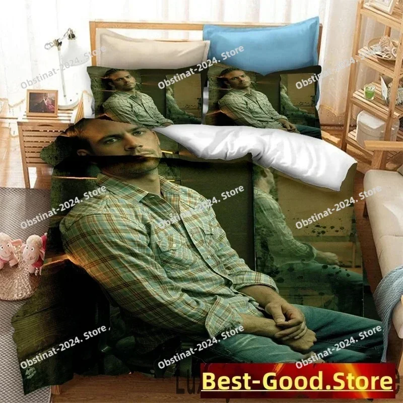Fashion 3D Paul Walker Bedding Set Printed single Comforter Quilt Bed Cover Duvet Cover Pillow Case 3 Pieces Set Kids Adult Size