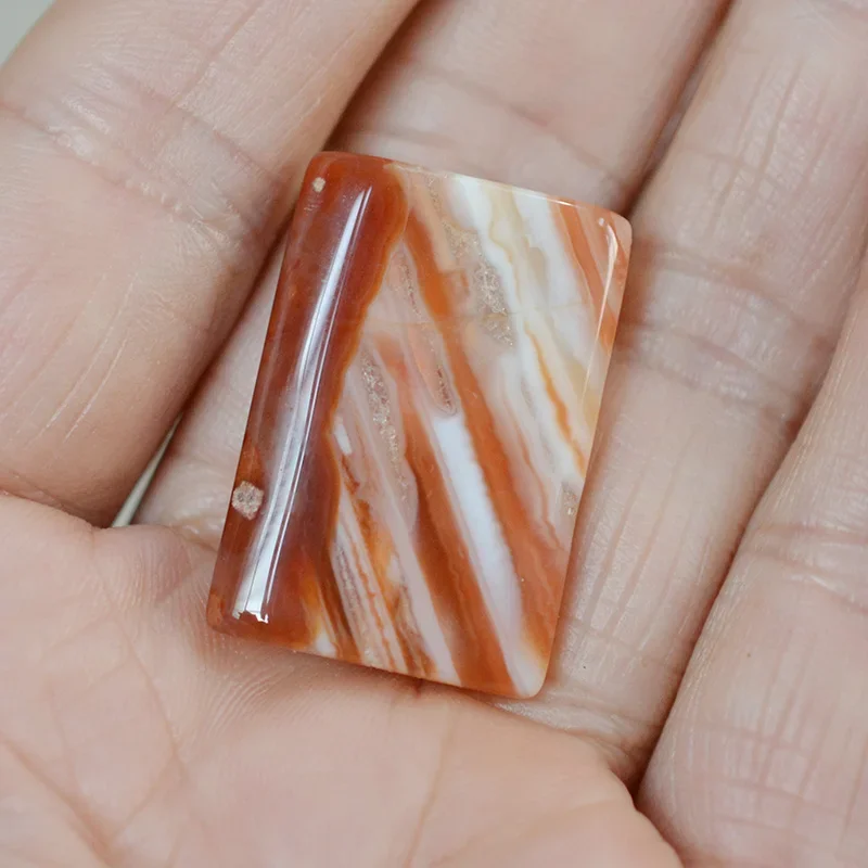 4ps 30x20mm agate spacer beads rectangular brown natural stone loose beads, used for jewelry making DIY bracelet earrings supply