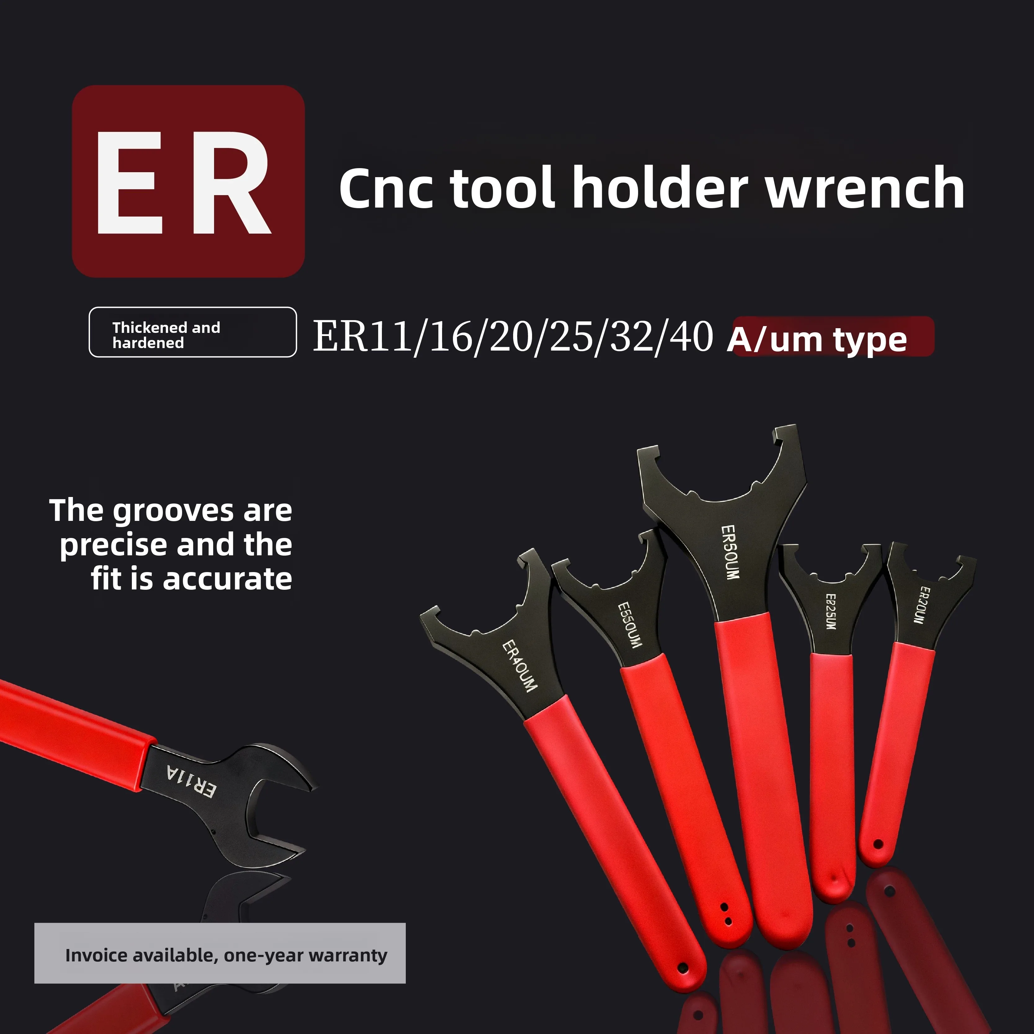ER numerical control handle wrench 11/16/20/25/32/40 Thickened and hardened UM tool changer
