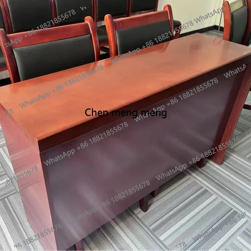 Conference table Training Double triple walnut strip Conference strip