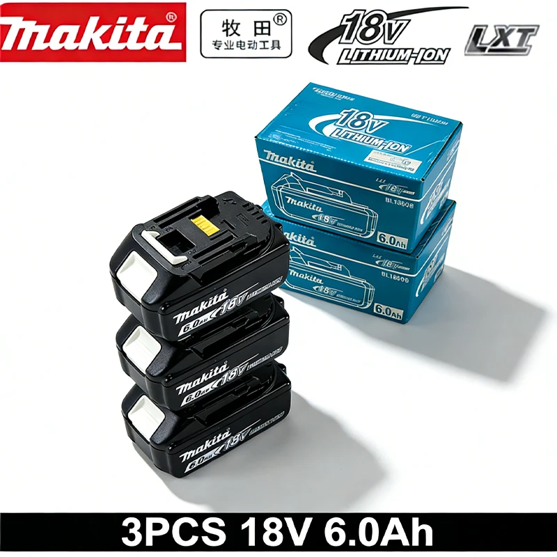 

Аккумулятор Makita BL1860 6000 мАч, 18В 6.0Ач, литий-ионный, для Makita 18В, 6Ач, BL1850, BL1880, BL1860B, LXT400