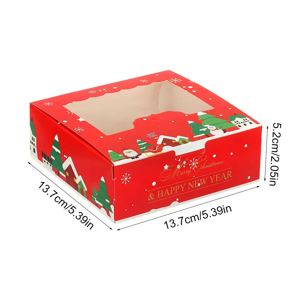 FainFun Boîte Gâteau Noël, 12 Boîte à Cadeau pour Noël, Boîte à Muffins à Cupcakes, pour les Bonbons, Chocolat, Muffins, Gâteaux, Macarons, Beignets, Confiserie (12, Rouge vert, Grand