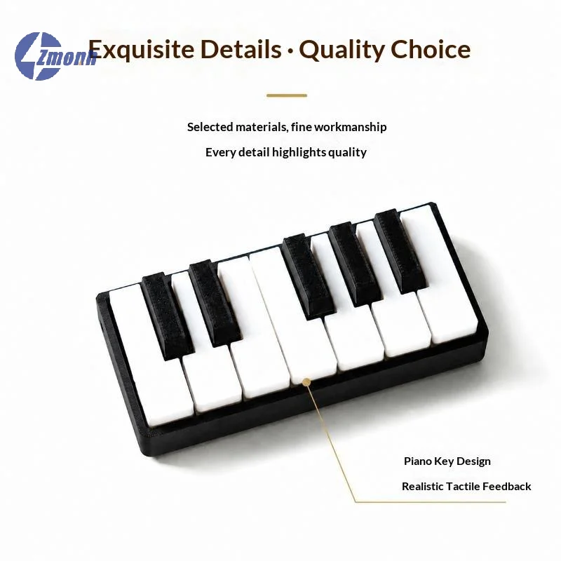 New！Press-Type 3D Printed Piano Keyboard Clicker Non-Toxic PLA Fidget Toy For Kids Adults Birthday Party Favor Gifts
