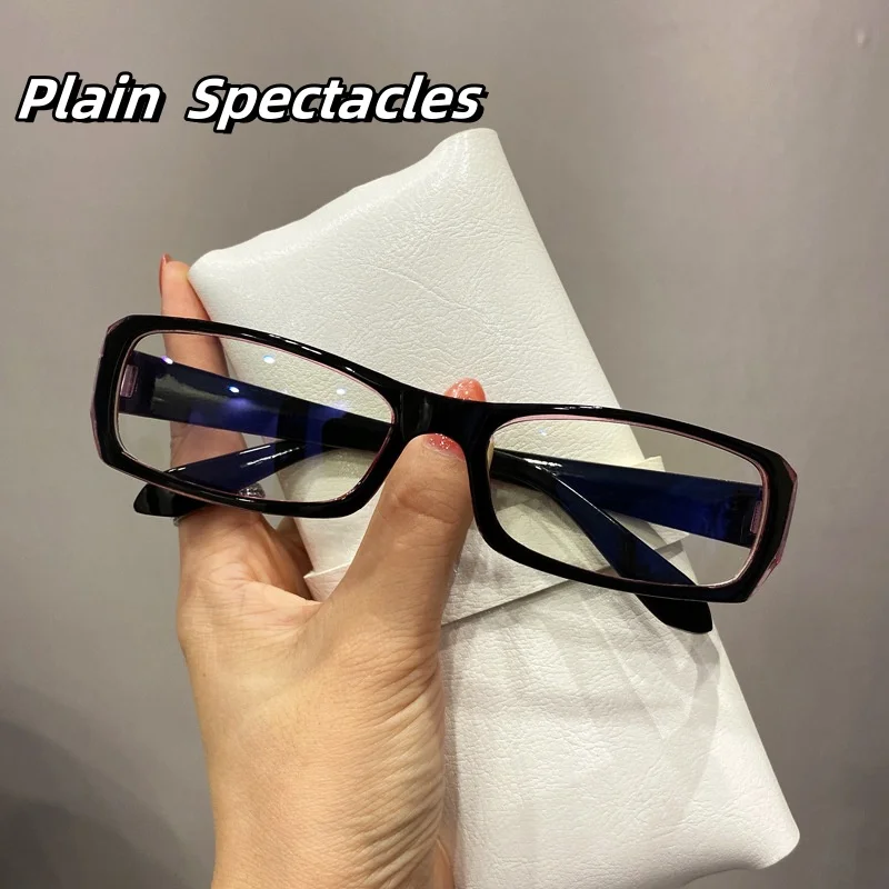 

Ultra Light Glasses Men Retro Flat Mirror Anti Blue Light Versatile Computer Goggles Fashion Square Frame Optical Eyeglasses