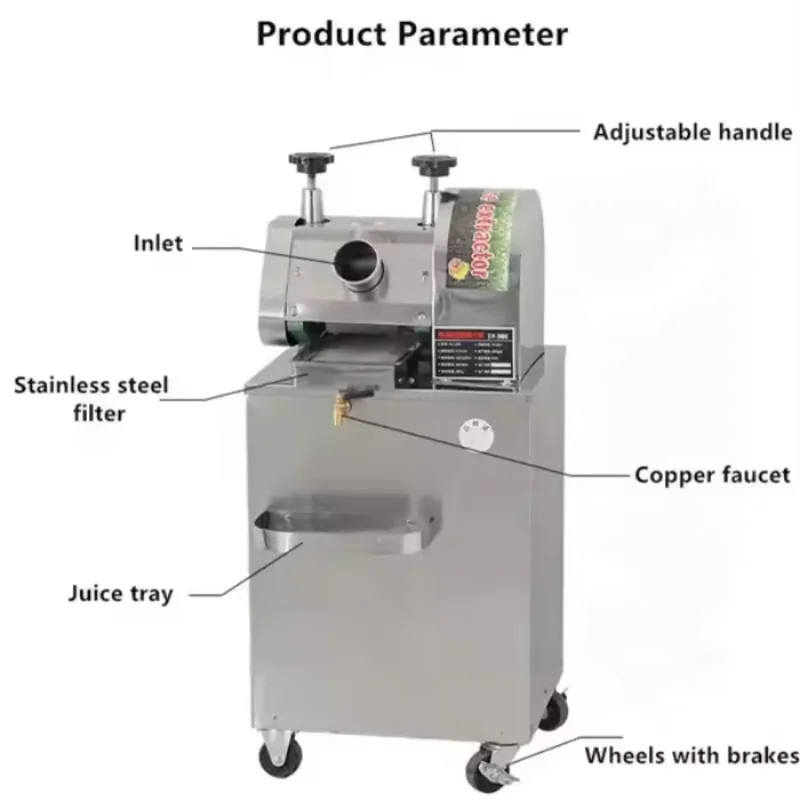 Cheap Price Industrial Commercial Electric Sugar Cane Juicing Extractor Sugarcane Juicer Machine Sugarcane Juice Extractor Maker