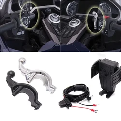 For HONDA Gold Wing GL 1800 GL1800 F6B DCT 2018 2019 2020 2021 GPS Phone Holder Wireless Charging Navigation Support Bracket