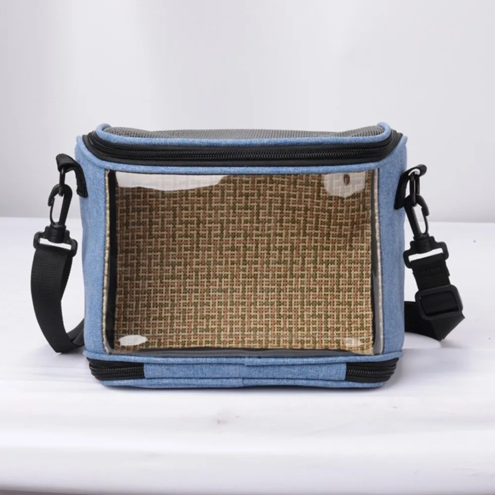 Breathable Mesh Pet Travel Bag Portable Large Capacity Pet Carrier Adjustable Straps Clear Window Hamster Carrying Bag Travel view 4
