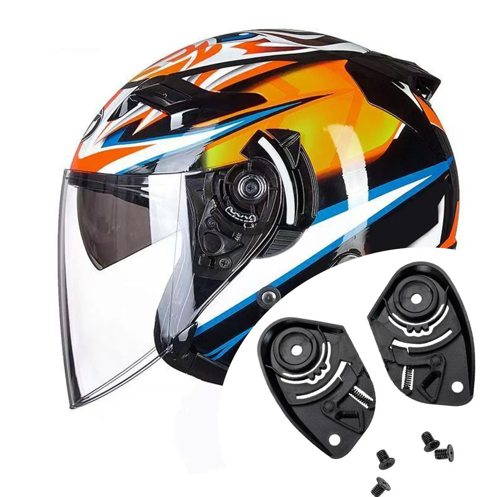 

2 Pieces Open Face Helmet Bases Spare Parts Lens Base Plate for Kyt GP