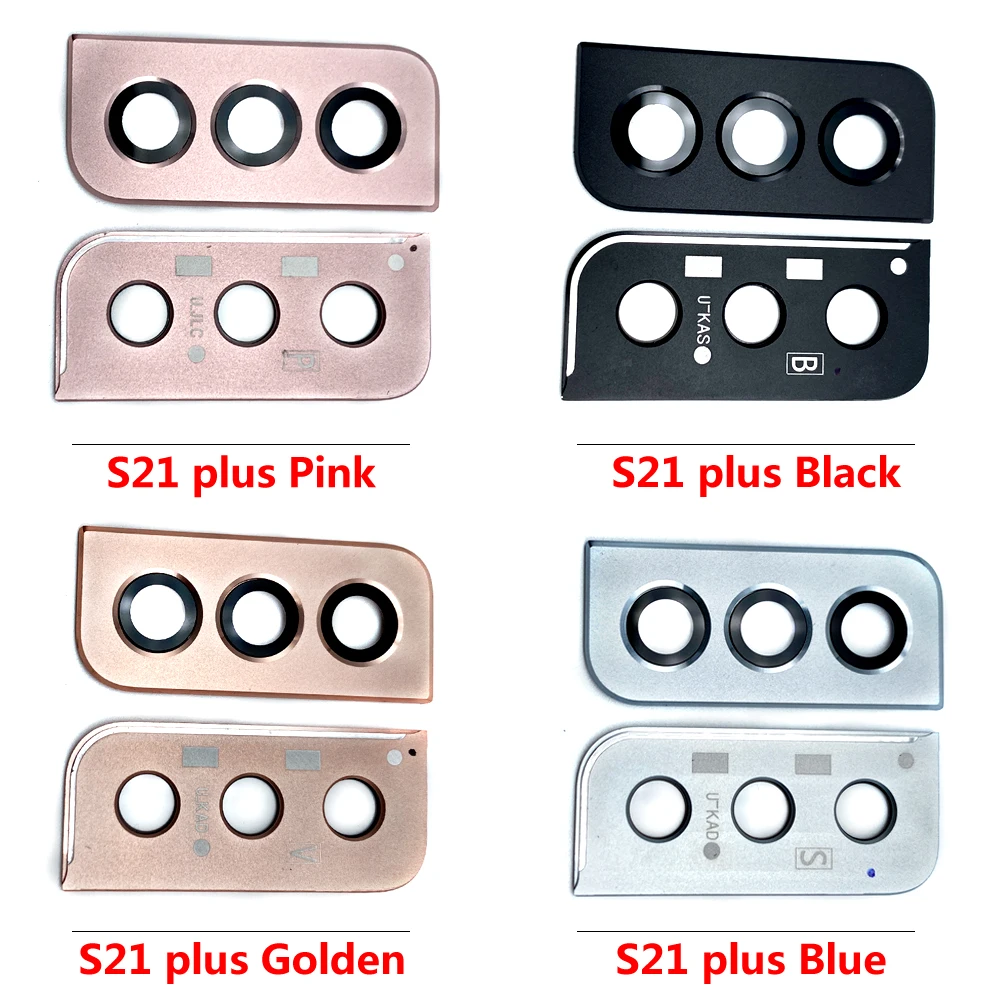 10 Pcs Metal Camera Lens Protector Aluminum Camera Cover Frame with Sticker Replacement Parts For Samsung S21 Plus Ultra