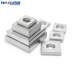 20/ 40pcs/lot Square Nut M3 M4 M5 M6 Carbon Steel Galvanized Zinc Plated Thin Quadrangle Block Compatible with Prusa MK3 DIN562