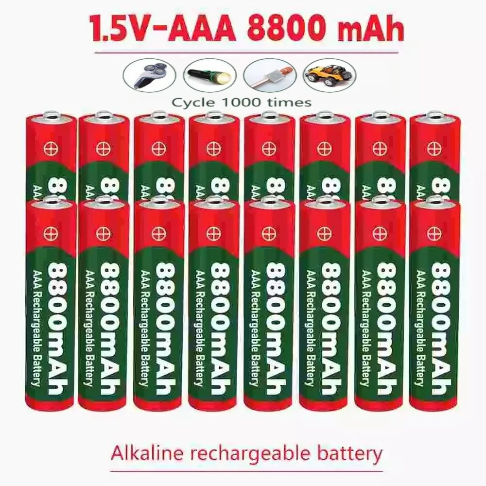 

2024NEW 8800mAh Rechargeable Battery 1.5 V AAA NI-Mh Alkalinity Battery AAA Battery for Clocks Mice Computers Toys So on