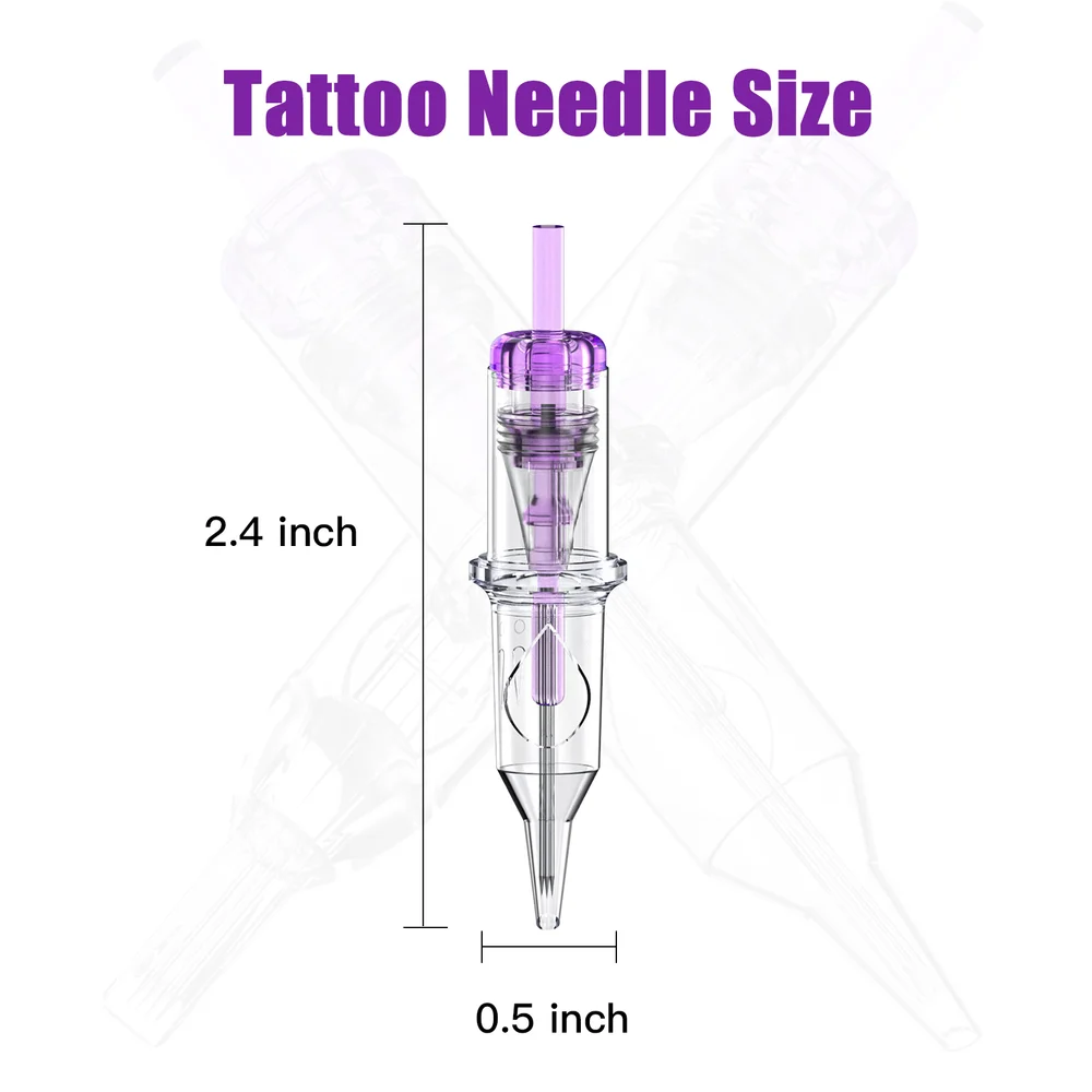 DQFART Tattoo Needle Cartridges RL/RS/RM/M1 Makeup Safe Disposable Consumables Body Art Designs Beginner Professional Artists
