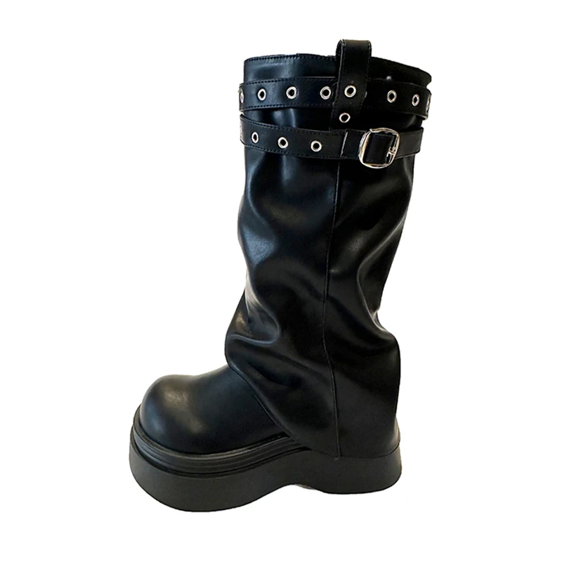 منصة المرأة أحذية عالية الكعب أحذية مصممين موضة فاخرة امرأة الشتاء الأحذية 2025 فستان جديد تشيلسي بوتاس دي موهير #6