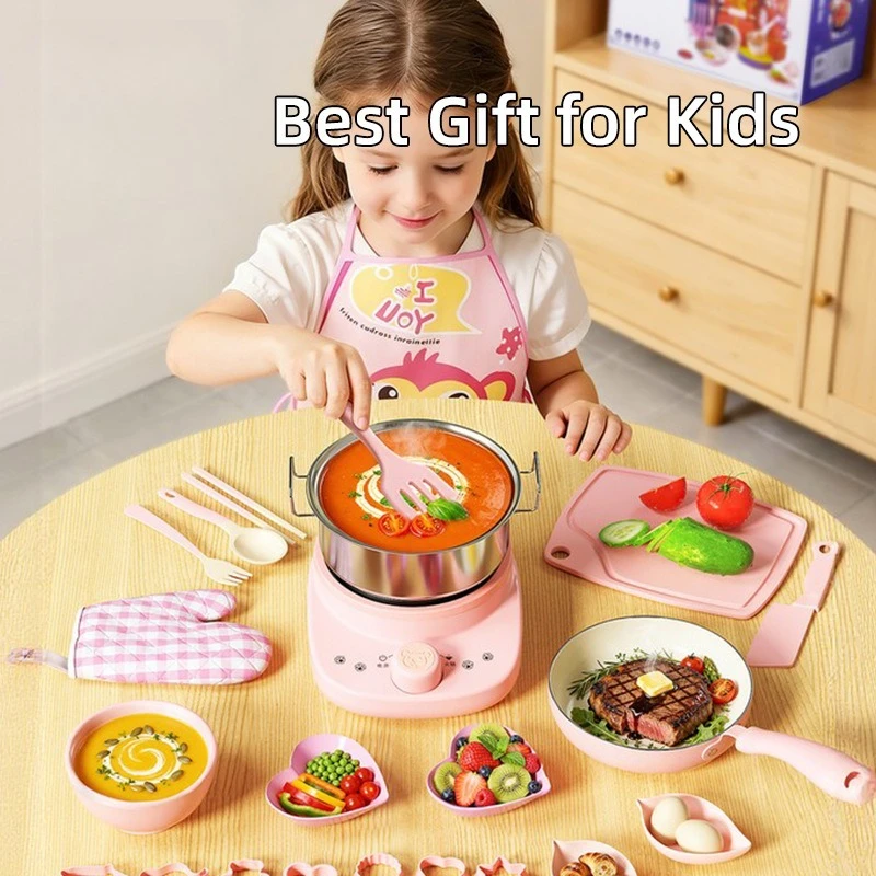 Children's Play House Mini Kitchen Toys Real Cooking Simulation Gifts for Kids Educational Role-Playing Game