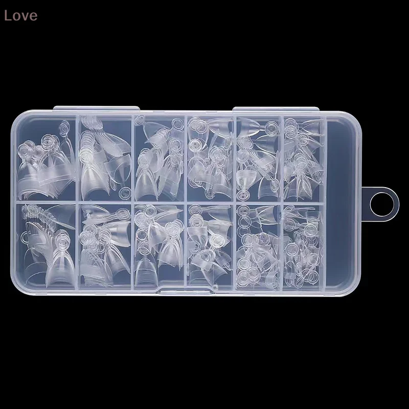 [L & P] 240 قطعة/صندوق الأظافر وهمية شبه ماتي الفرنسية اللوز الاكريليك قطرة الماء اللوز أظافر صناعية نصائح لتمديد تلميح مانيكير أداة