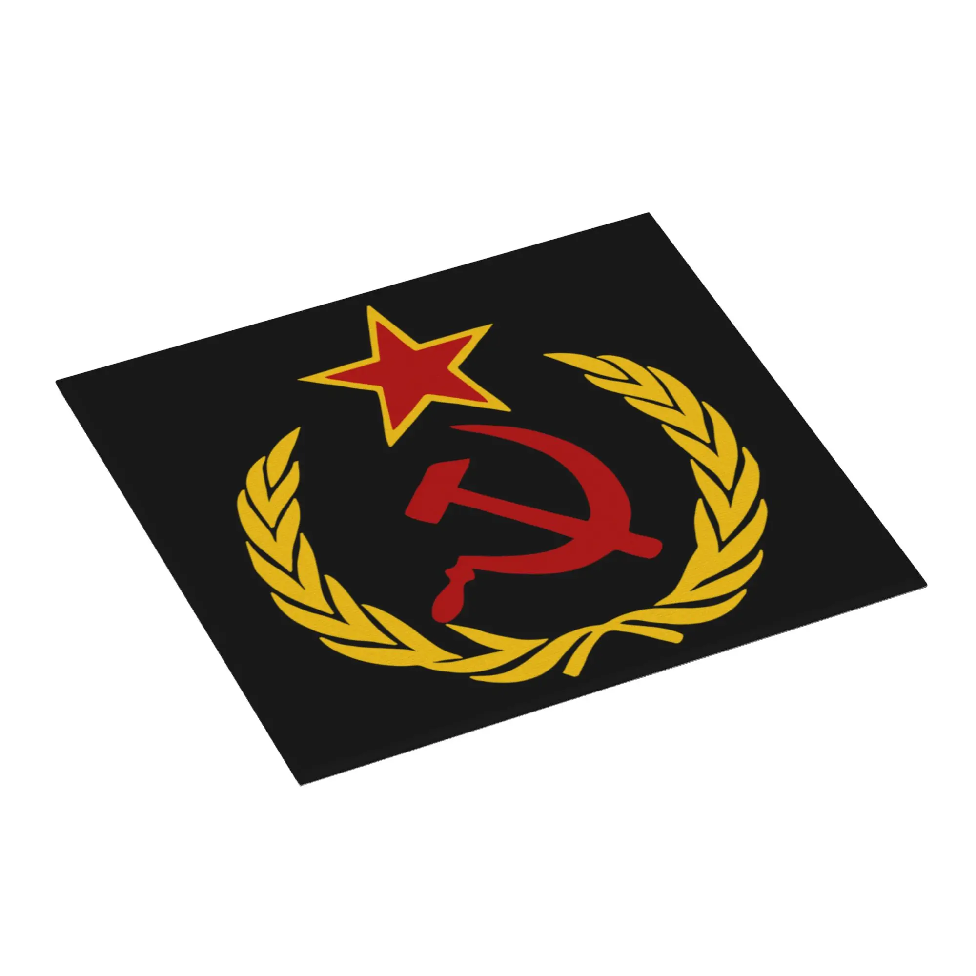 Drying Mat For Kitchen Hammer And Sickle CCCP Soviet Union Coat of Arms Water Absorbent Waterproof Kitchen Counter Protector Mat