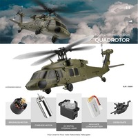 Remote-controlled Black Hawk Helicopter Uh-60l 4-channel Brushless Gyroscope and Led Light Aircraft Toy Gift XK K170