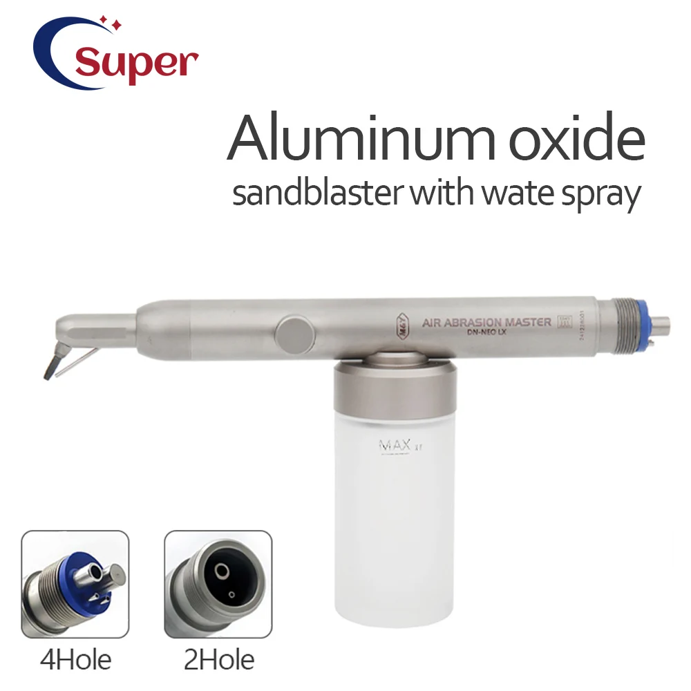 Dental 2 in1 Aluminum Oxide Microblaster with water spray 2/4Hole Alumina oxide Sandblasting Air Polisher Dentistry Equipment