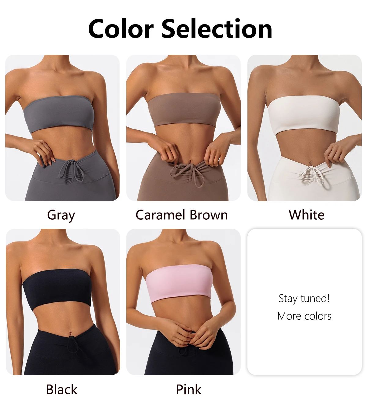 Sommer Trägerloser Sport-BH für Damen, Schnelltrocknende Yoga-Kleidung, Damen Tube Top Fitness Brustwickel-Unterwäsche, Workout-BH für Frauen – Detail 5