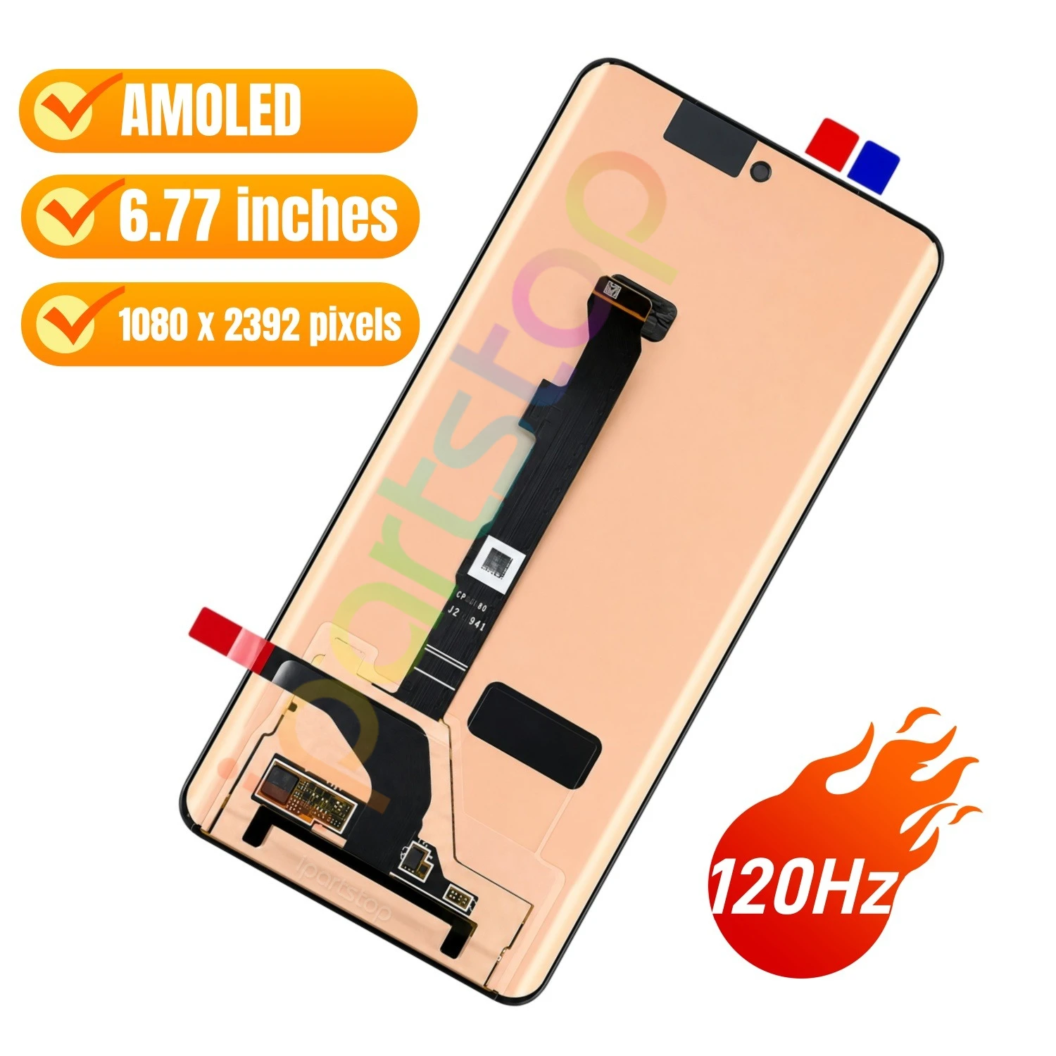 iParts Replacement New Display for vivo V40e 5G V2403 120Hz AMOLED Touch Screen Digitizer Assembly OEM all Functions Tested