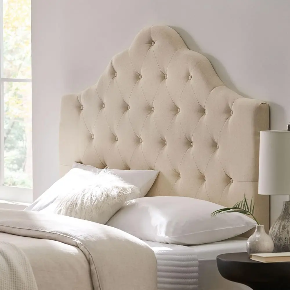 

Queen Size Marlen Upholstered Bed, Beige