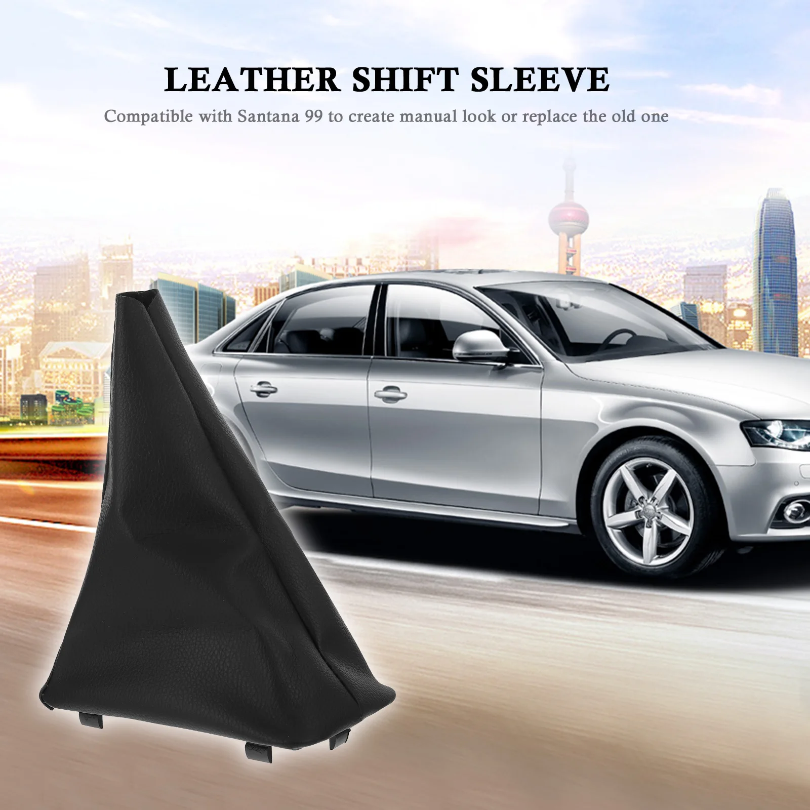 

Car Gear Shifter Dust-Proof Knob Cover Manual Gear Gaiter Compatible with Santana 99 Car Accessories Parts