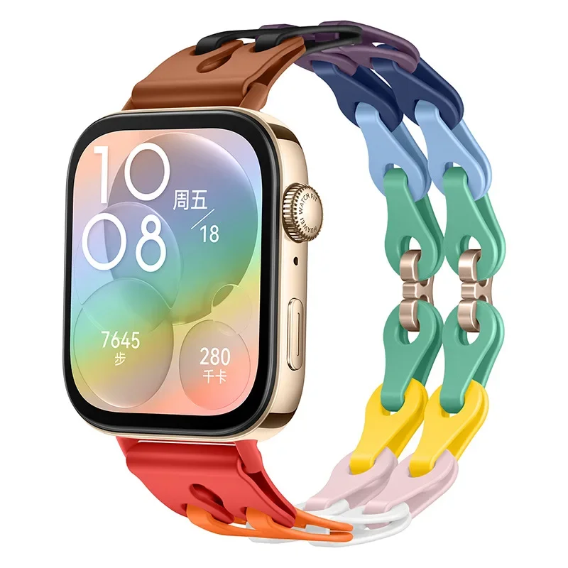 Soft Silicone Strap for Huawei Watch Fit 3 Straps Detachable Correa for Huawei Fit 3 Bracelet for huawei Fit3 Band Accessories image 3