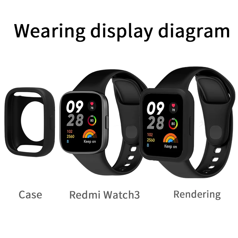 Custodia in Silicone per Redmi Watch 3 Active custodia protettiva per bracciale cinturino di ricambio per Xiaomi Redmi Watch3 custodia protettiva