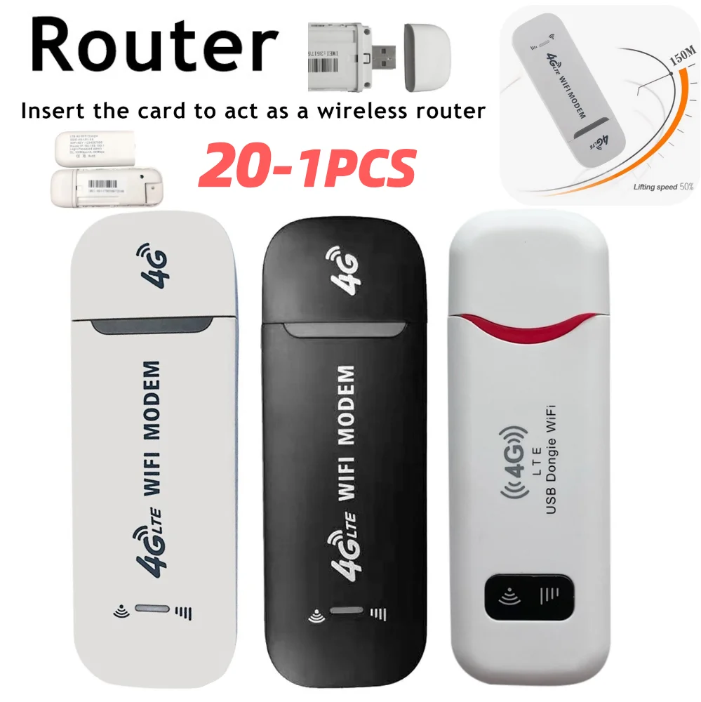20-1 قطعة USB 150Mbps Netstick مودم 4G LTE راوتر المحمولة المحمول هوت سبوت 4G موزع إنترنت واي فاي للمنزل مكتب الشبكات الملحقات