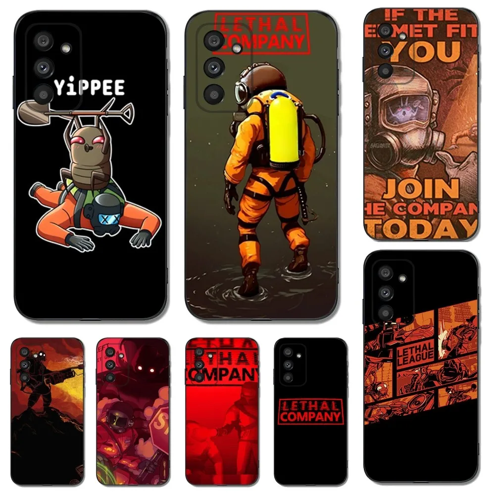 Game L-Lethal Company Phone Case for SamsungS24,S23,S22,S21,S20 Ultra Pro S10,S30Plus,20 Ultra Black Cover