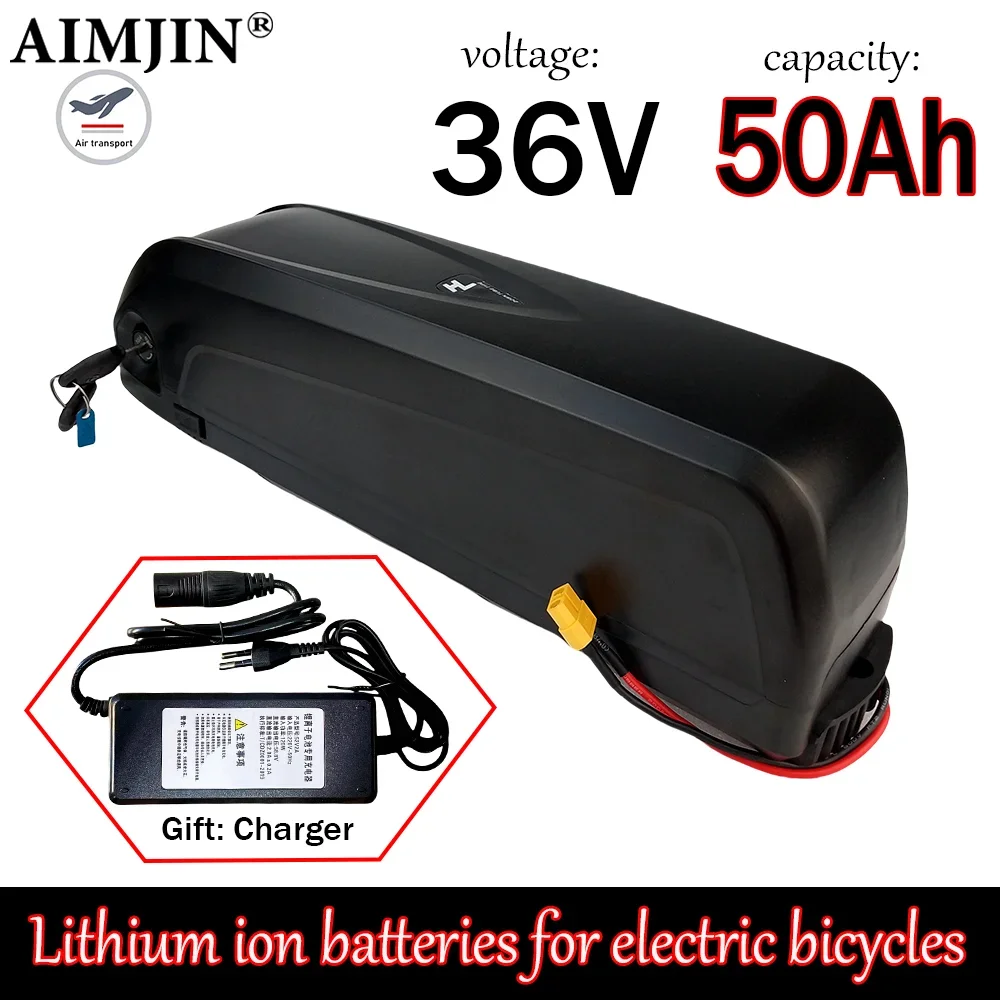 

36V 50Ah Battery 36V Hailong battery with USB port built-in BMS 250W-1000W power battery pack with charger