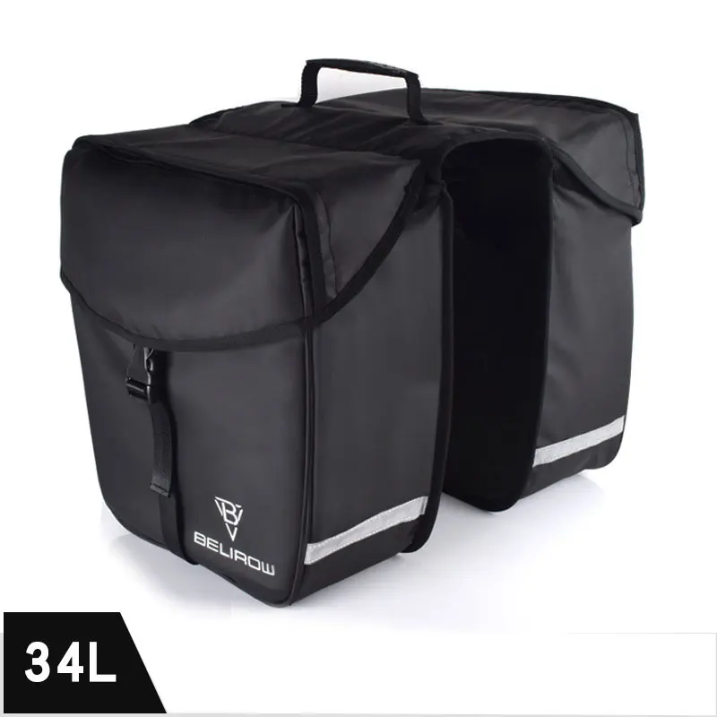 Bike Bag Accessories Panniers for Bicycle Rear Rack 25/34L Waterproof Mountain Electric Bike Saddle Bags for Cycling Traveling