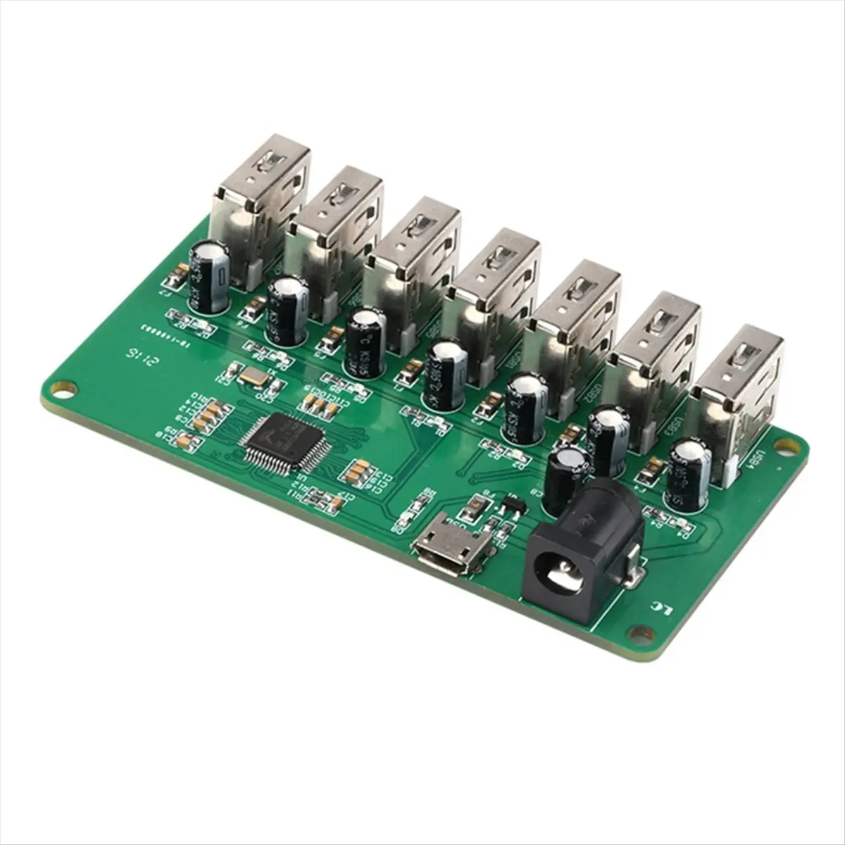 【~ New A88T】DC5V Micro-USB USB 2.0 HUB Module 1 to 7 Port USB Hub Seven Port Splitter Expansion Module with LED 480Mbps