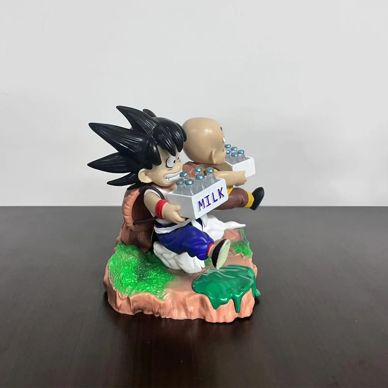 Figurka anime Dragon Ball Z, 15 cm, Mleczne Dzieciństwo, Son Goku Krillin, figurka akcji, statuetka z PVC, kolekcjonerski model, zabawka dla dzieci