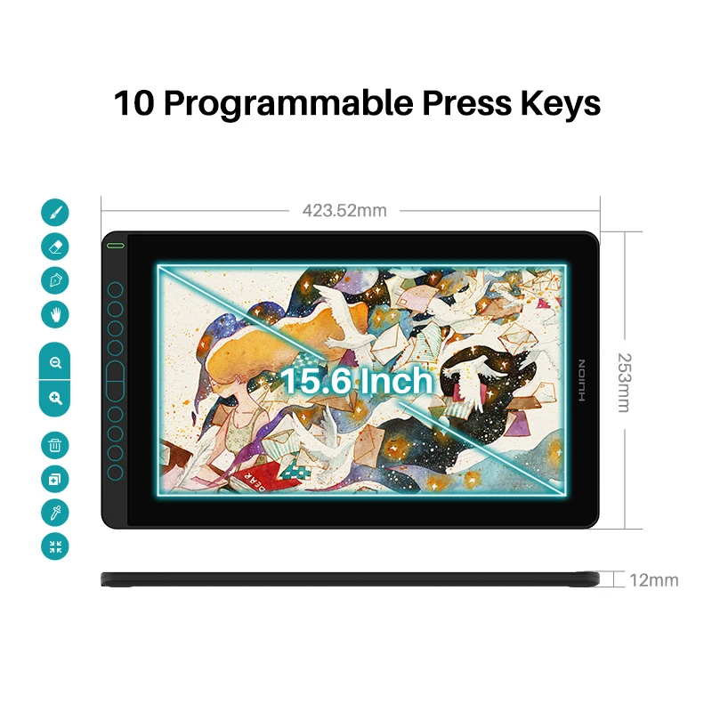 Kamvas 16(2021) Support Smooth Transition Two Modes Drawing Graphics Tablet Pen Display